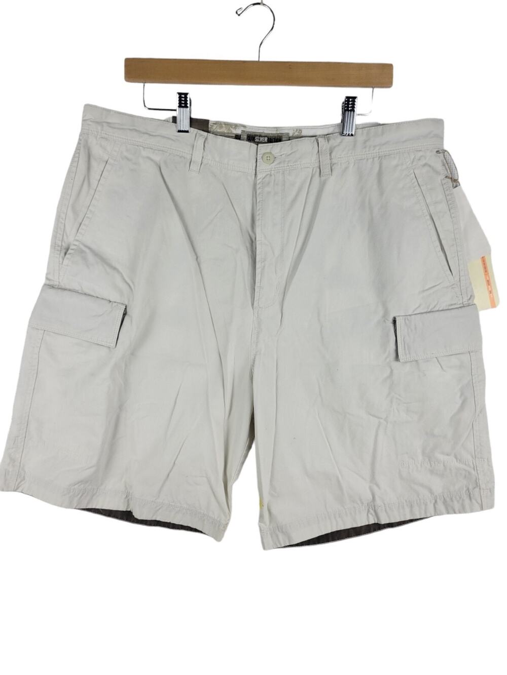 Quiksilver Board Shorts *STAIN DEFECT* Mens 38 Hybrid Cargo Swim Land Sea Beige